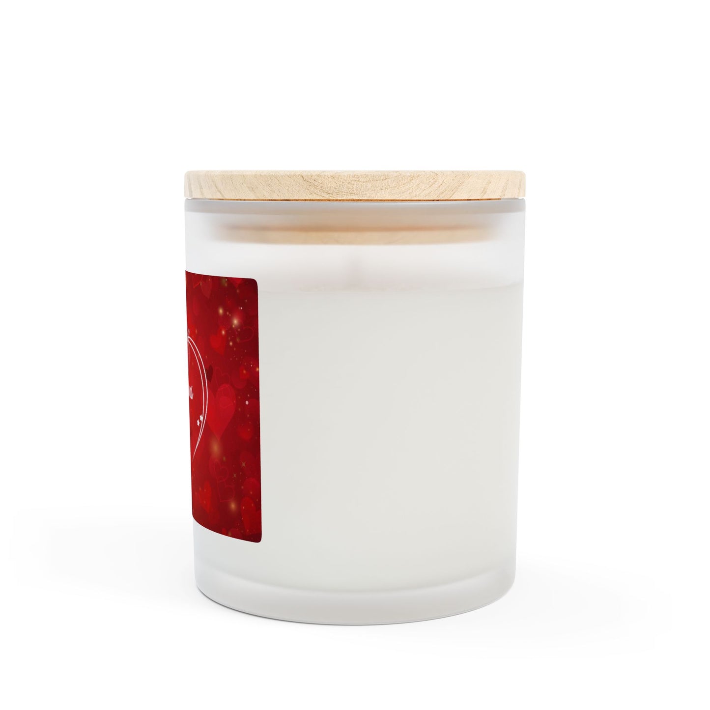 "With Love" Premium Wood Wick Frosted Glass Candle, 11oz